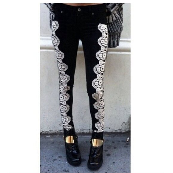 LF Carmar Skinny Jeans Embroidered Floral Western Boho Style Size 26 NWOT - Picture 15 of 16